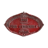Plaque agricole de 1956