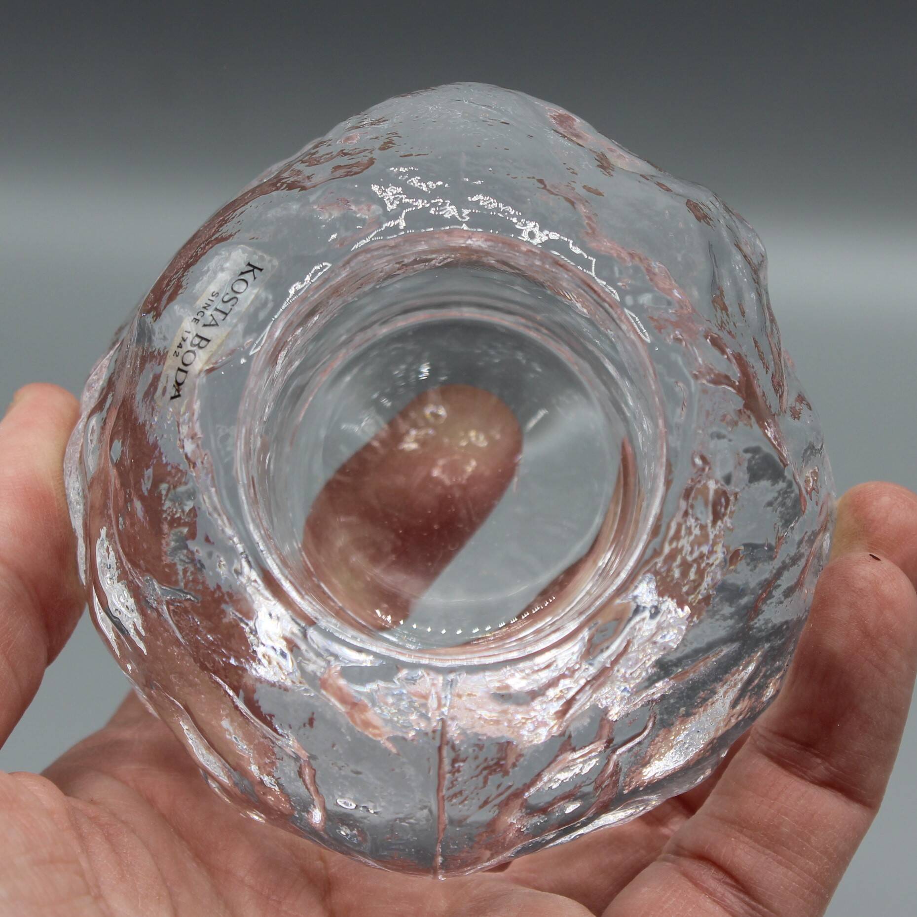 Beautiful snow globe candle holder - scandinavian design - kosta boda