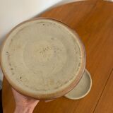 Stoneware mustard pot with lid