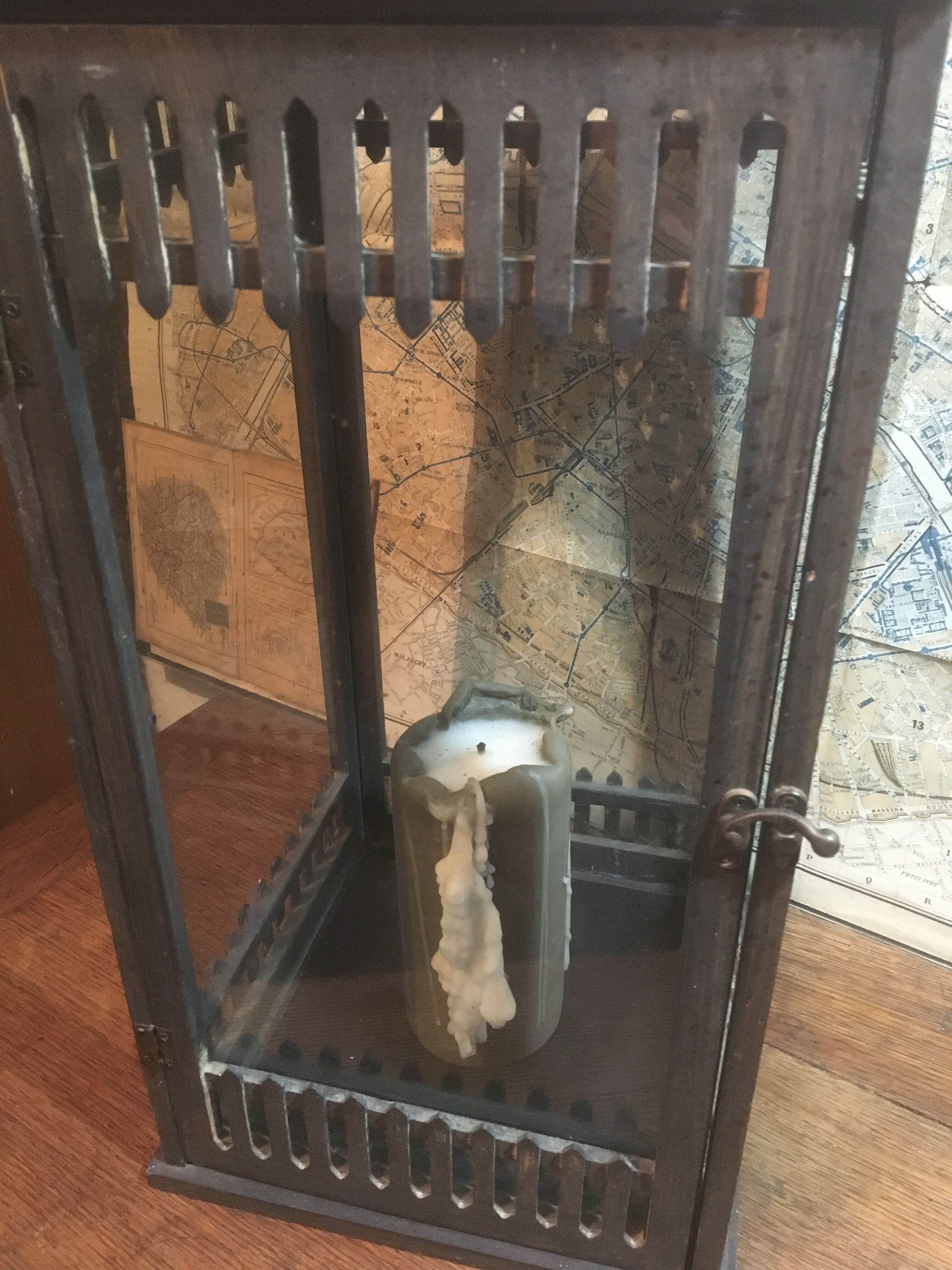 Wood and iron photophore lantern