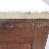 Double-sided oak counter, crate