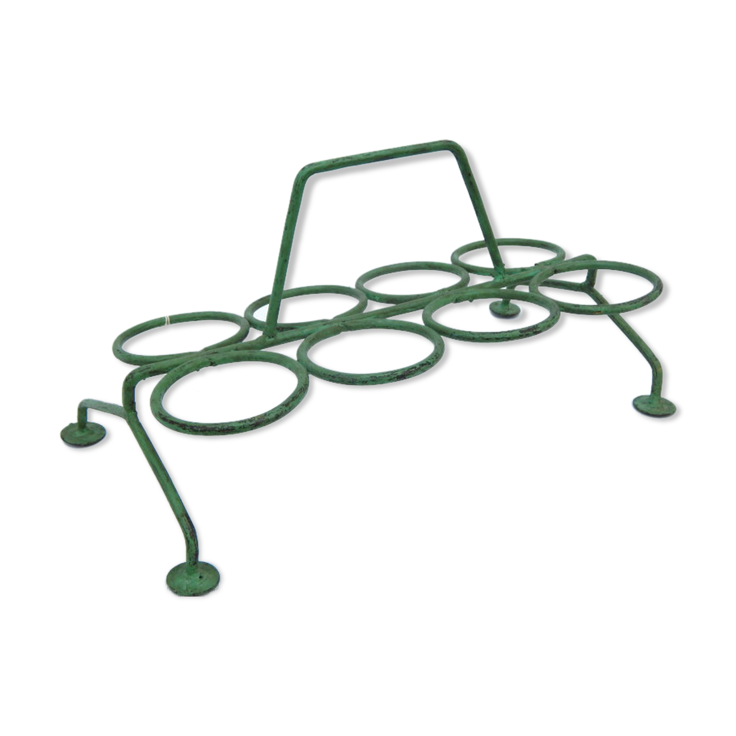 Lassi Glass Holder Green Lassi Glass Door or Chai Metal Iron India