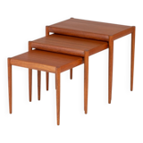 Nest of Tables in Teak, Denmark, 1960s, Set of 3