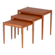 Nest of Tables in Teak, Denmark, 1960s, Set of 3