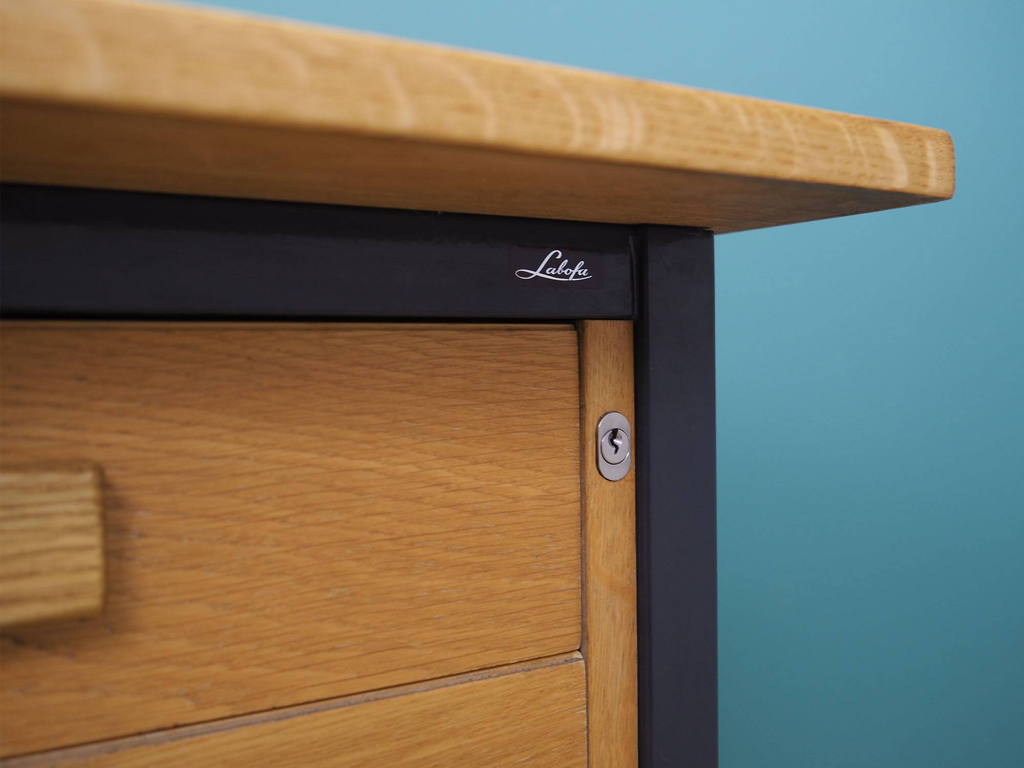 Ash desk, Danish design, 1980s, production: Labofa Møbler