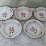 5 stoneware soup plates