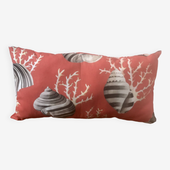 Coussin Corail et coquillages