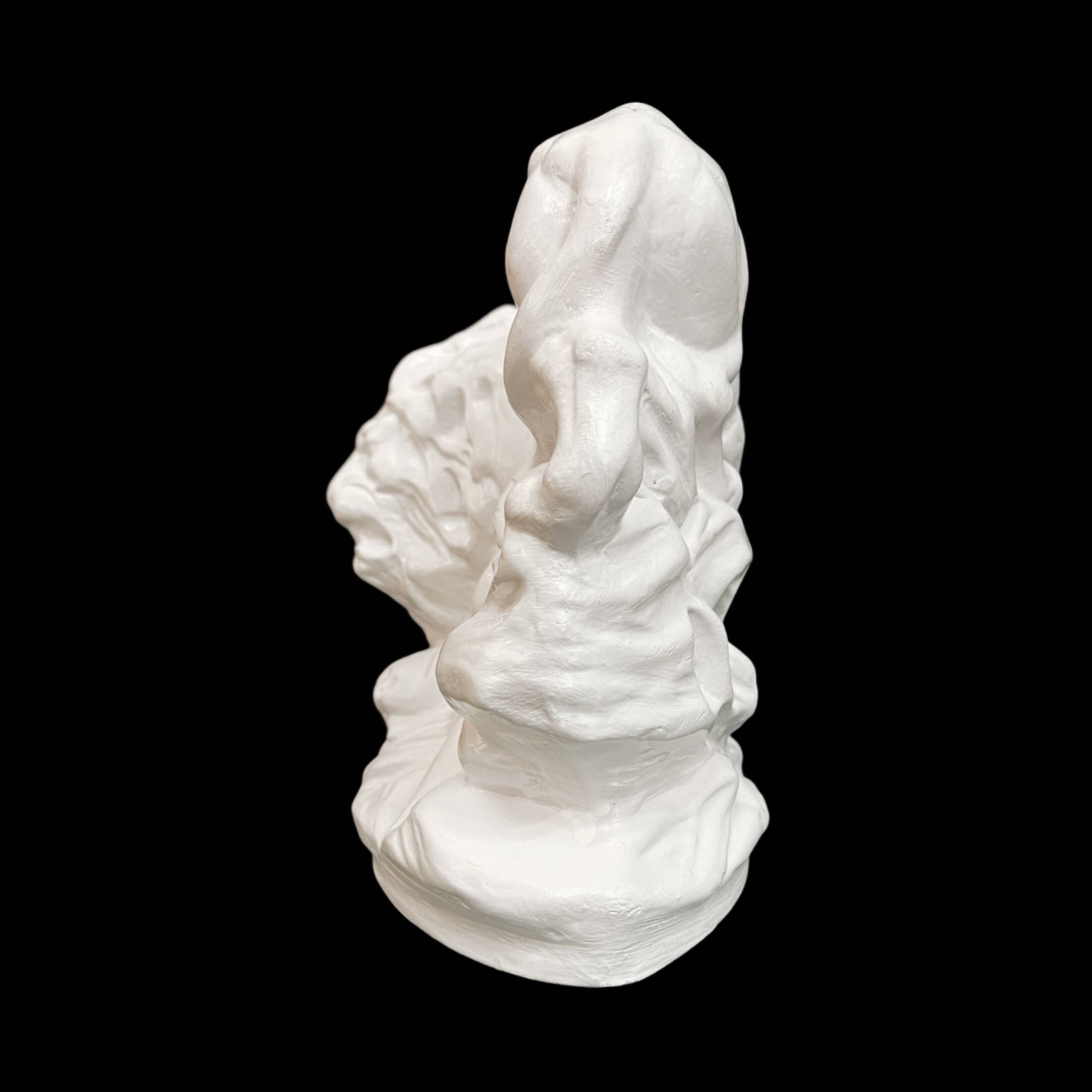 White clay, large Art Deco lion figure, Czech Republic, early 20th century