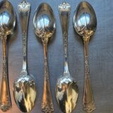12 mocha spoons , solid silver, Émile Puiforcat