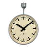 Grande Horloge Industrielle Double Face pour Chemin de Fer ou Usine de Pragotron, 1960s