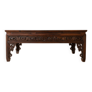 Table basse style chinois en bois sculpté