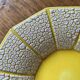 Old salad bowl, fruit bowl - yellow and white ceramic, vintage