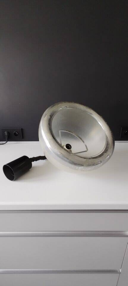 Chandelier rises and falls transparent plastic and chrome vintage 1970 space age