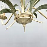 Vintage Metal Floral Chandelier, France, 1970's