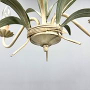 Vintage Metal Floral Chandelier, France, 1970's