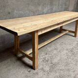 Old fir farm table 1930-1950 vintage country table