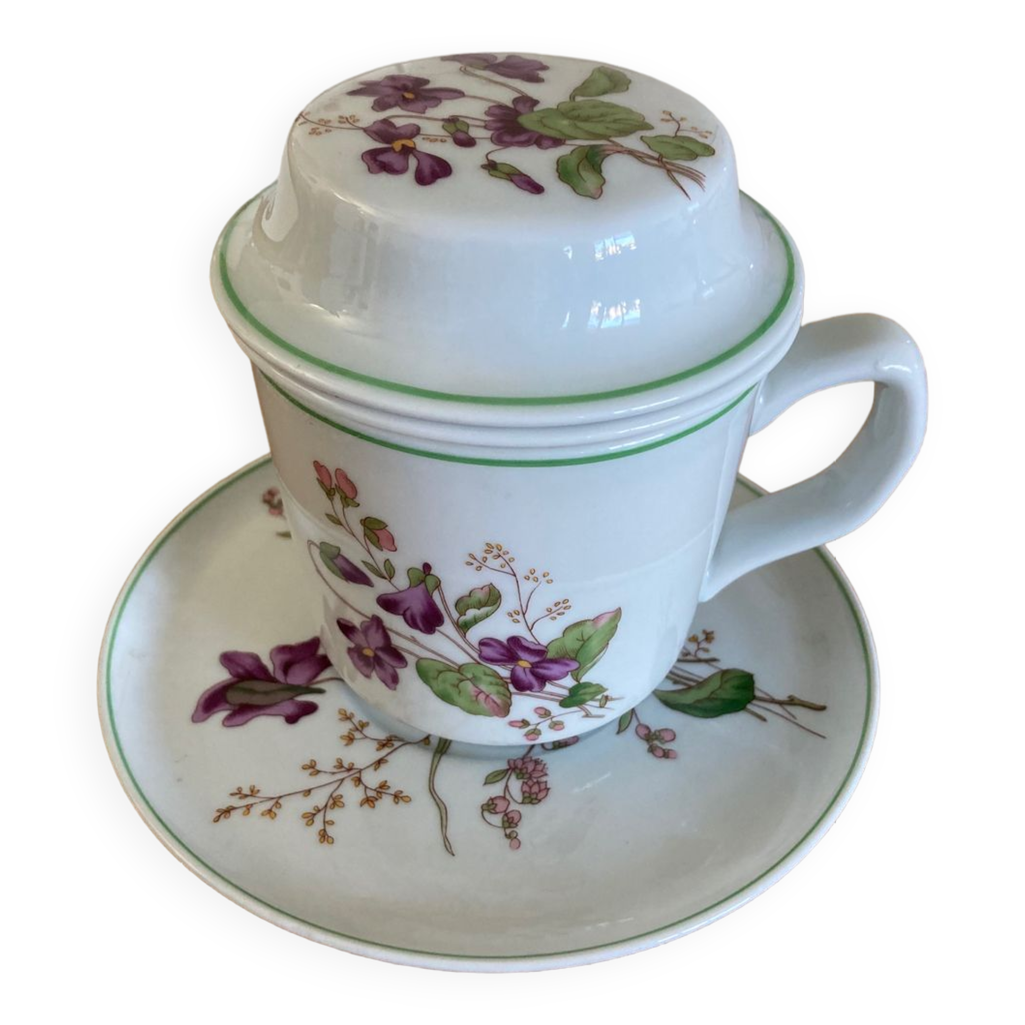 Violet Cup Herbal Tea / Tea Pillivuyt Complete