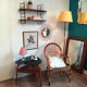 Lampadaire vintage noir et jaune
