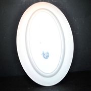 SARREGUEMINES FLORE Large Oval Platter with blue flower decoration U&C 36cm