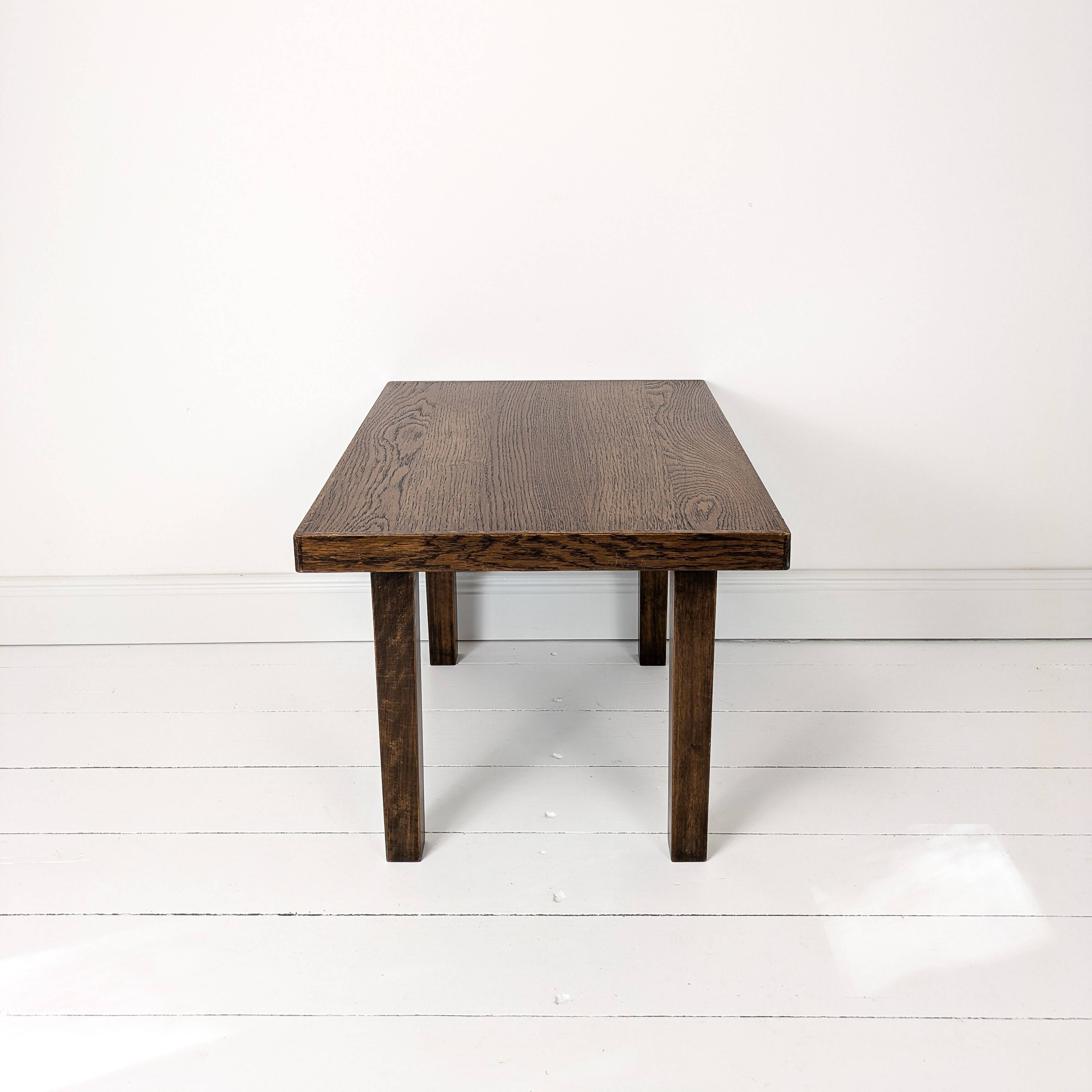 Mid Century Table d'appoint en bois massif Vintage Banc de fleurs Tabouret de fleur Design danois Ta