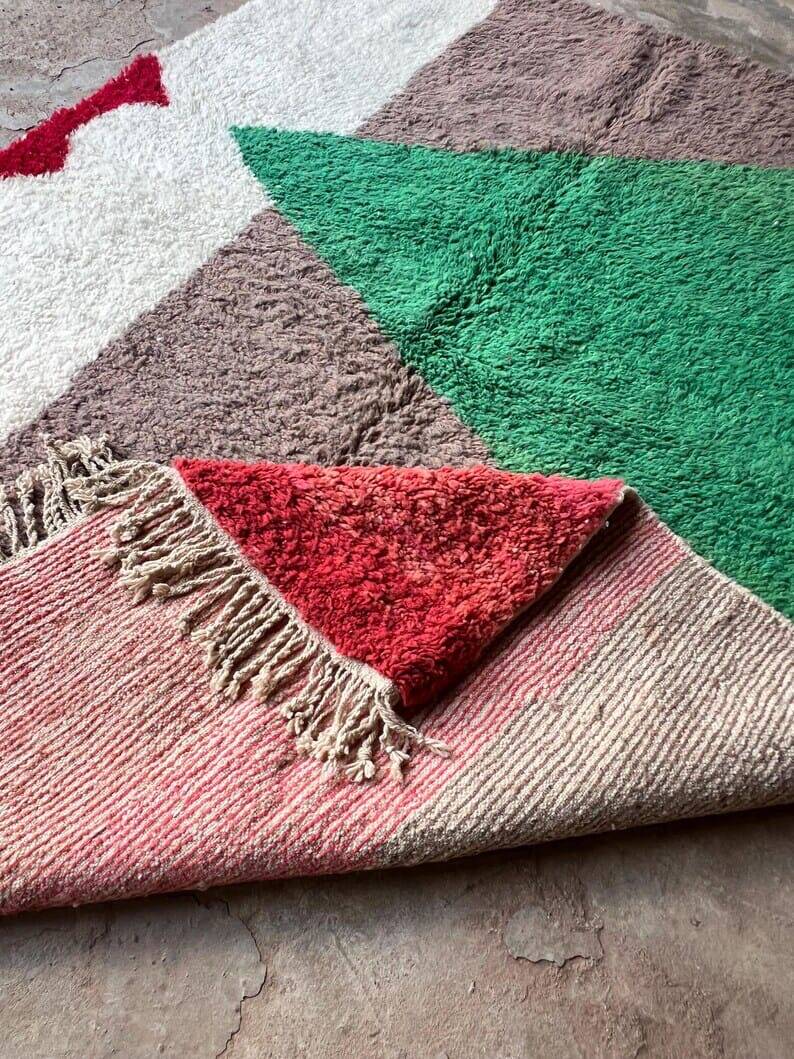 Handmade pure wool rug, size 150 x 250 cm