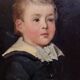 Huile sur panneau de bois, portrait d'enfant époque Empire