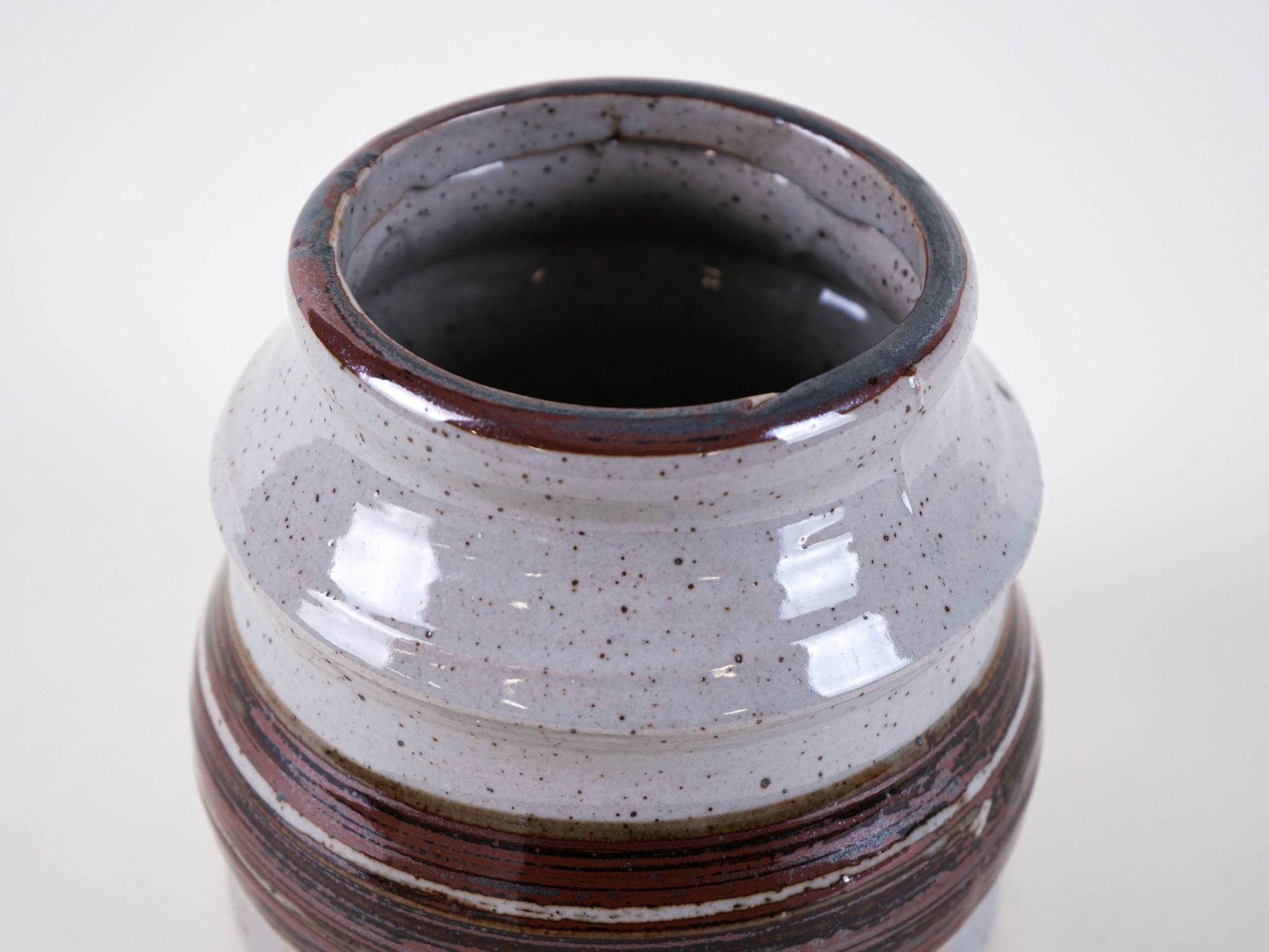 Grey ceramic vase, Danish design, 1960s, made in Denmark