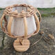 Table lamp, bamboo and rattan, vintage, 60