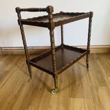 Wooden serving trolley