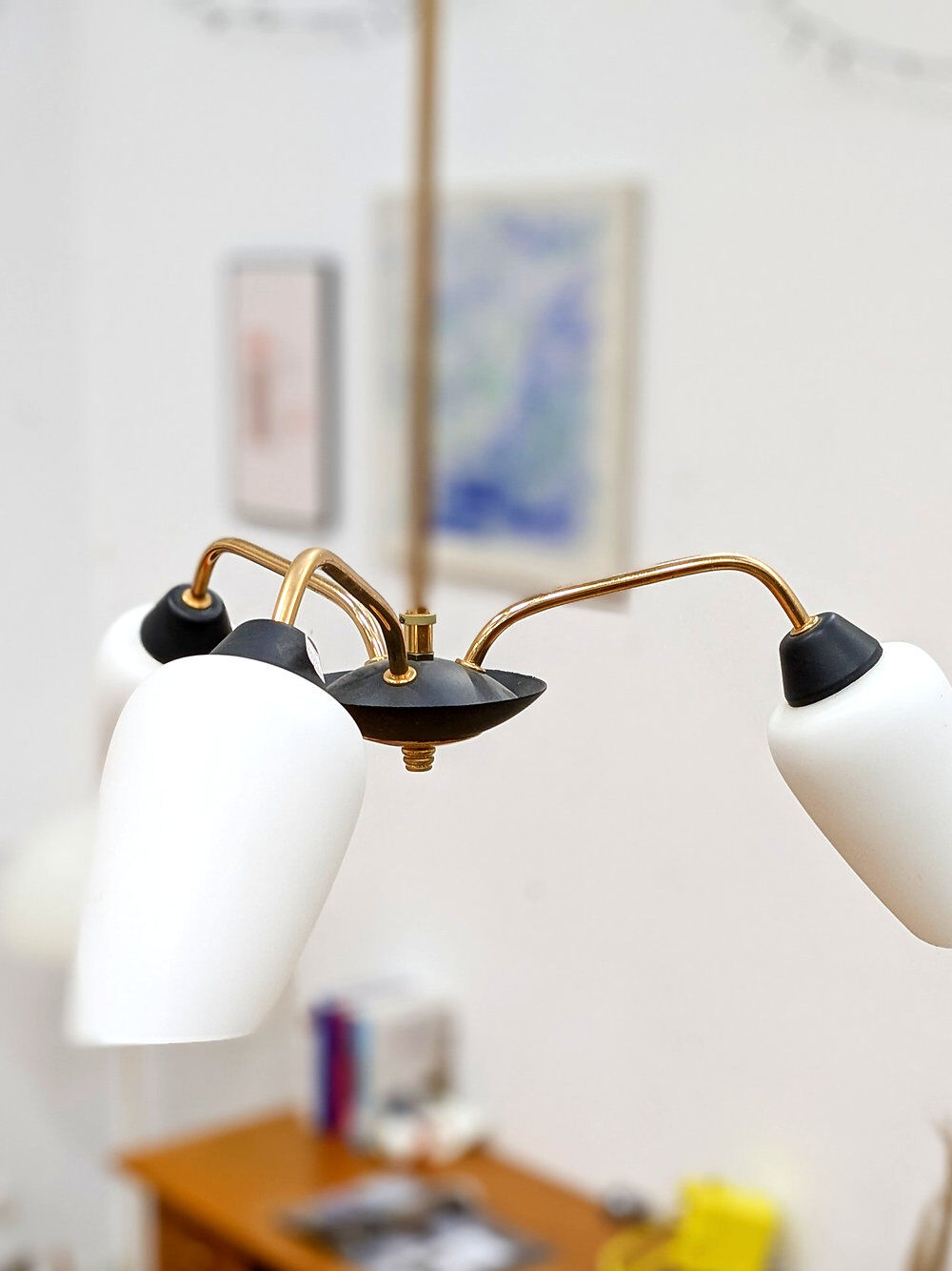 Suspension with 3 tulip lights