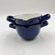 Enamelled metal fondue pot duo