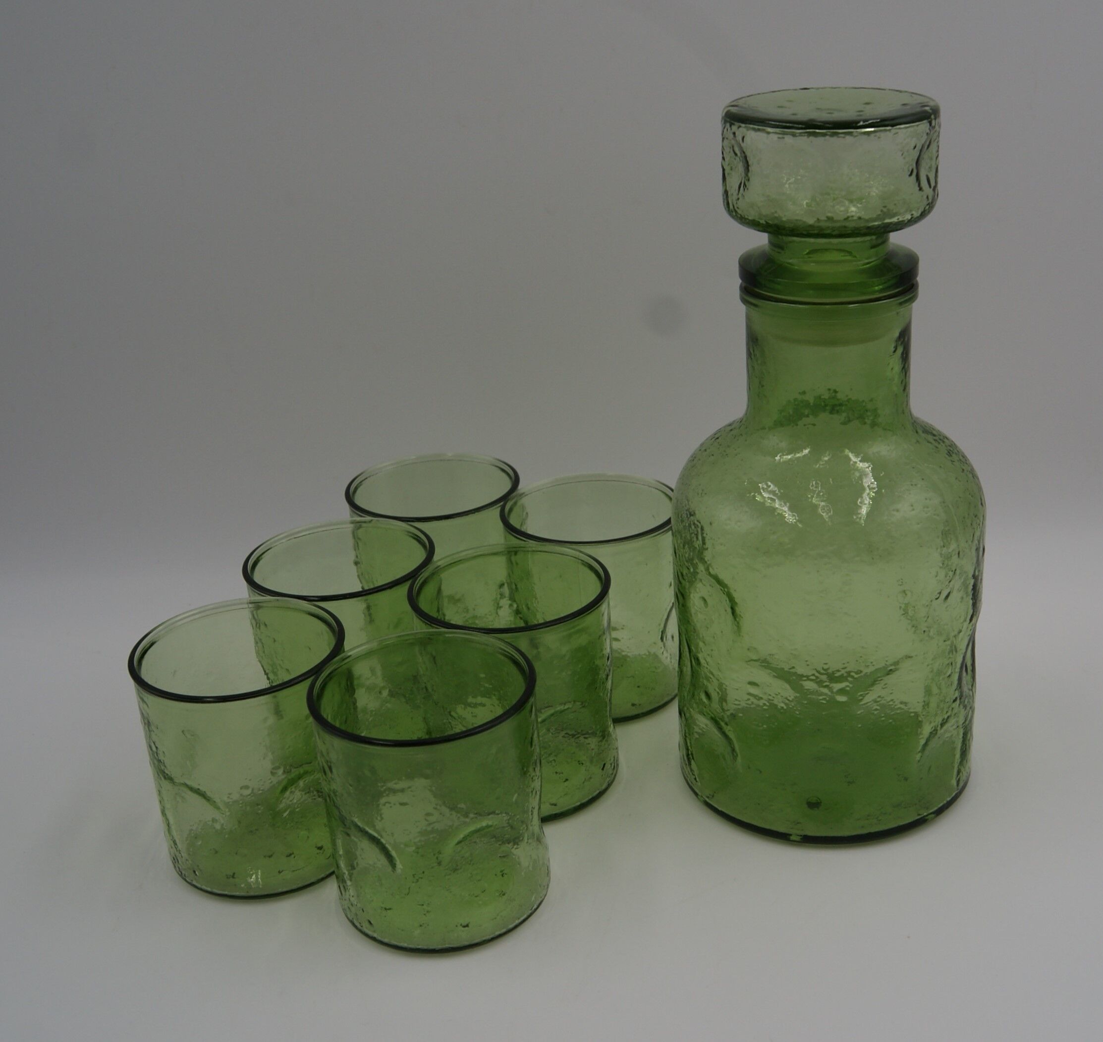 Vintage glass aperitif service