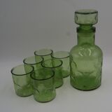 Vintage glass aperitif service