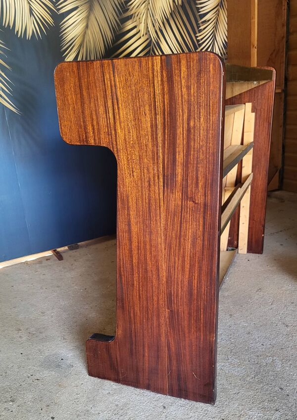 Bar comptoir Palissandre et Laiton vintage 1960