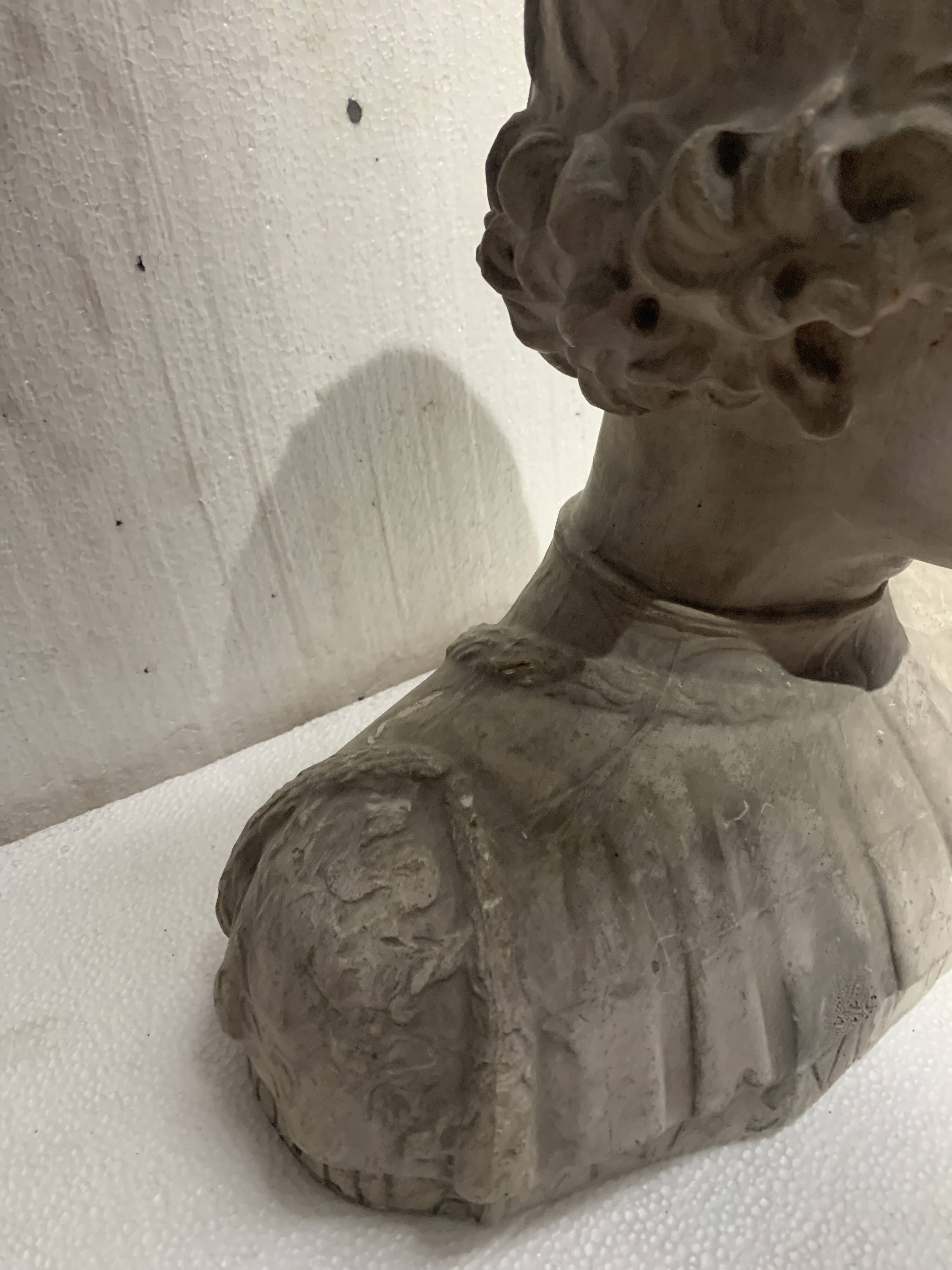 Sculpted plaster cast Bust of a young man 20th century