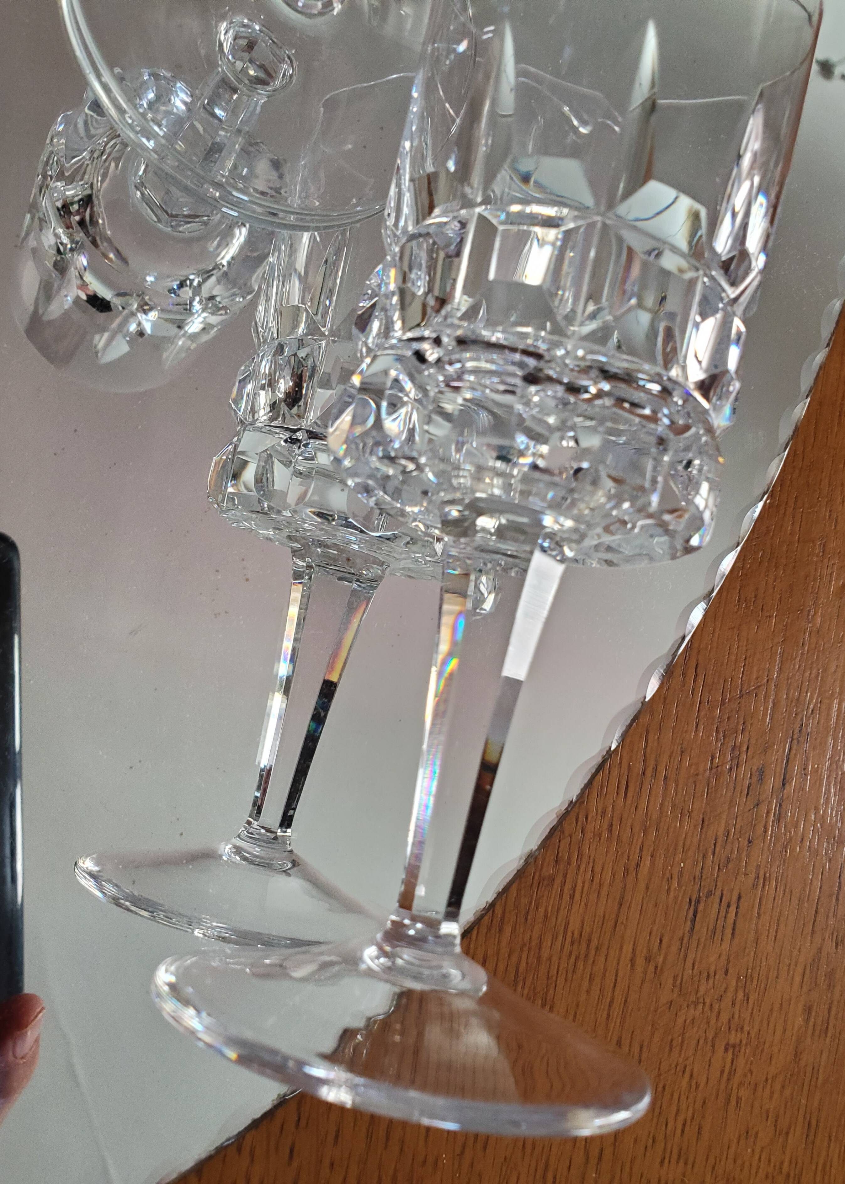 7 crystal glasses 70's