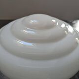 "Skyscraper" ceiling light in white opaline, Art Deco 1930