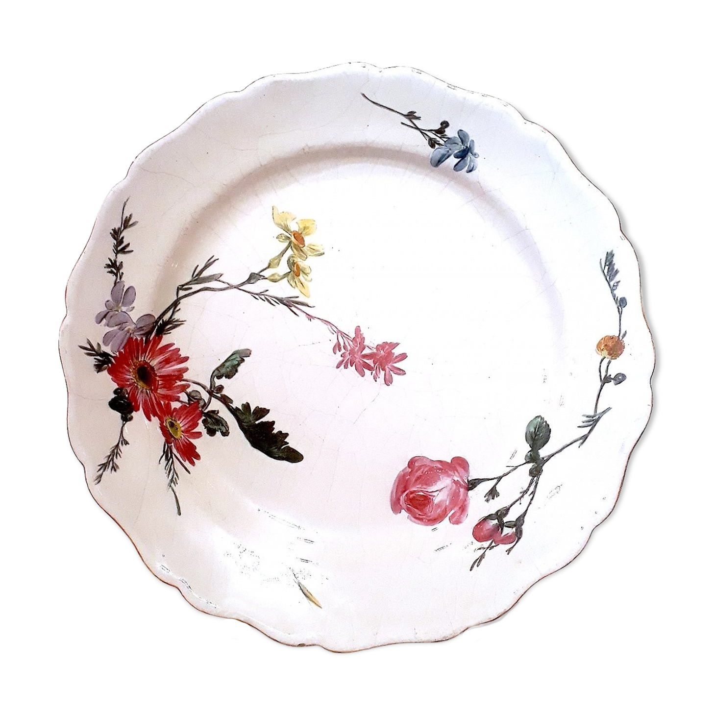 18th century Marseille earthenware plate