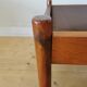 Pair of Dyrlund leather footrest 60s leather