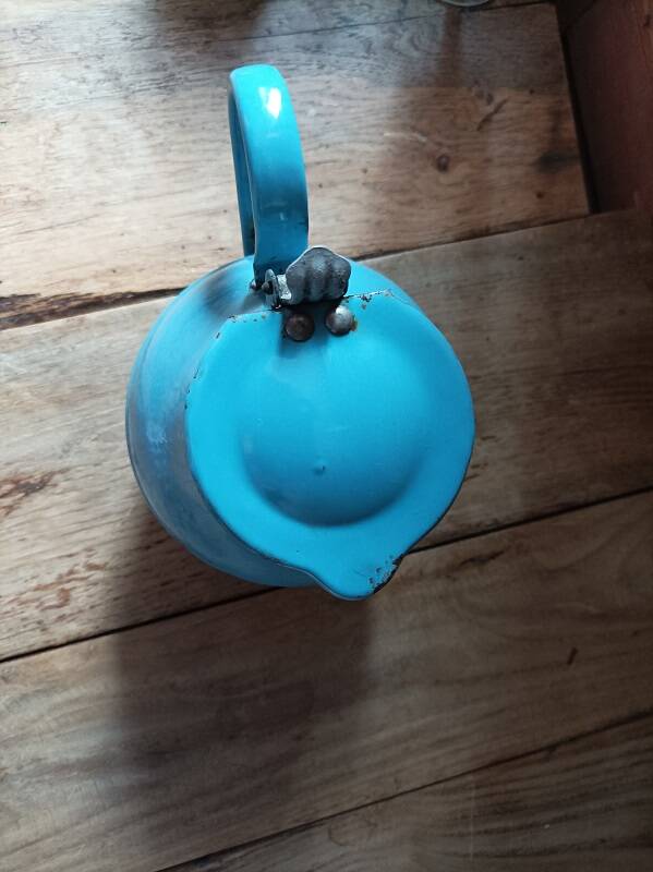 Broc Pitcher Metal Patinated Blue Enameled dpmc 0923214