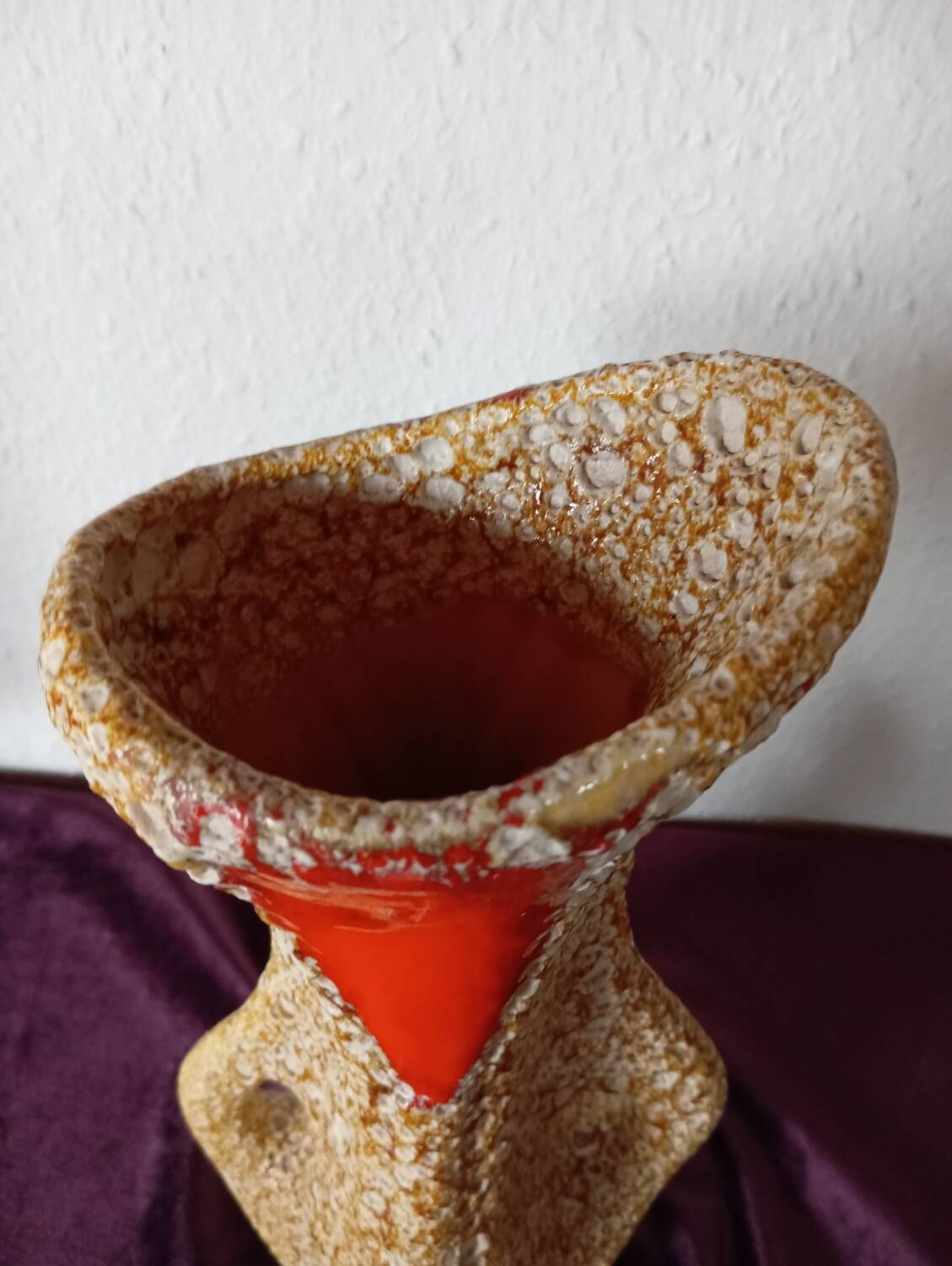 Vase fat lava Vallauris 1970