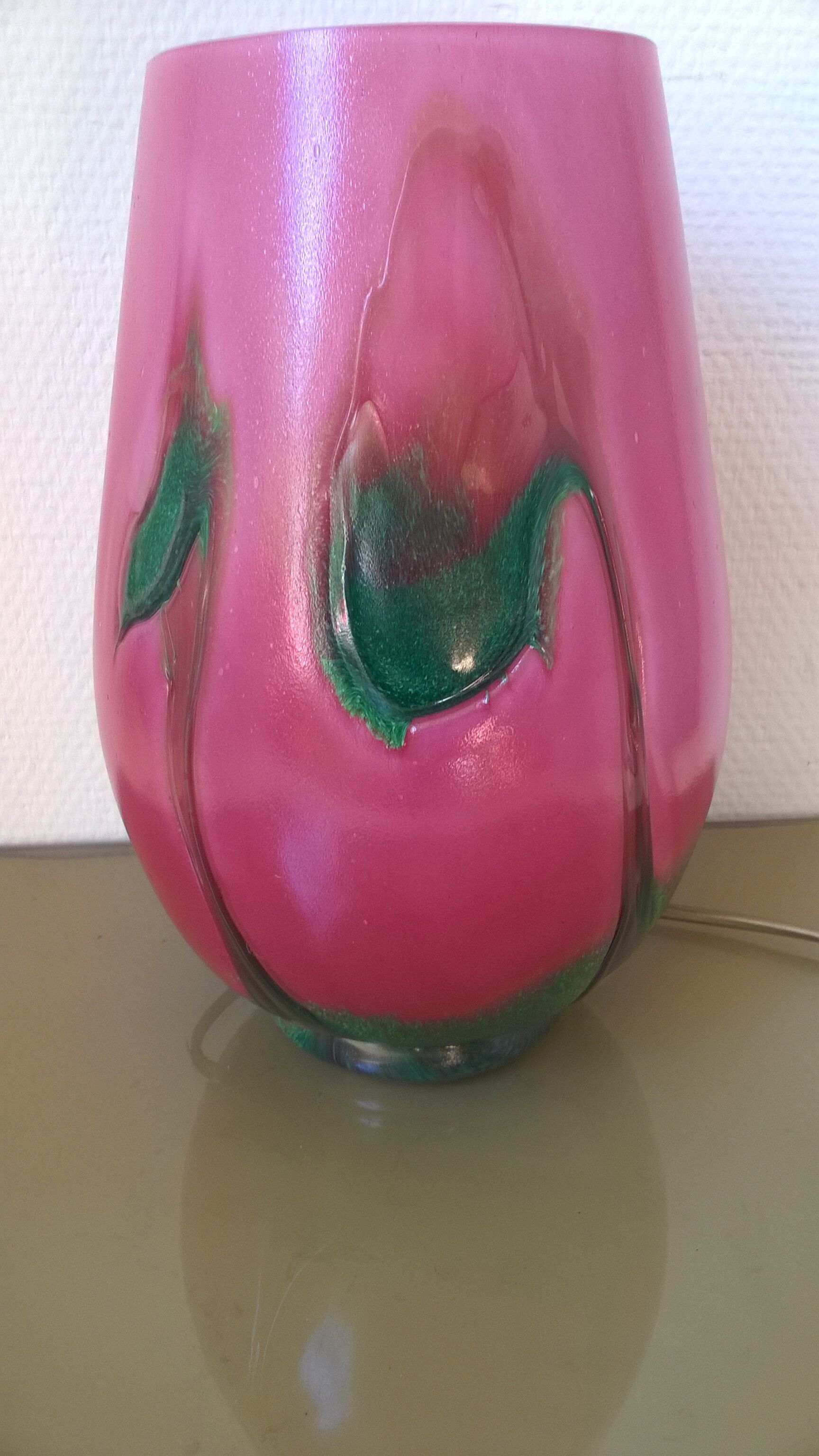 Table lamp in glass paste La Rochère France