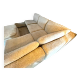 Modular corner sofa white pluche 7 elements