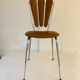 Set of 3 petal chairs Skaï brown