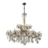 Lustre ancien style Maria Theresa 24 lumières Italie XX Century