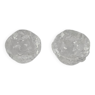 Kosta Boda - Ann - 'Snowball' votive - (2) design Ann Wärff - Sweden