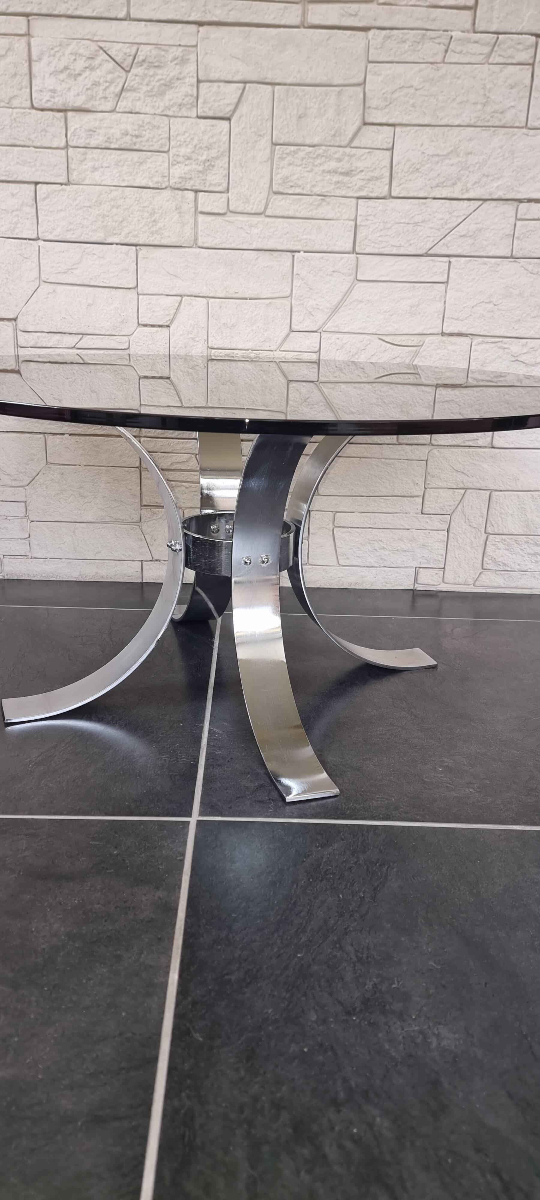 smoked glass coffee table – 1970