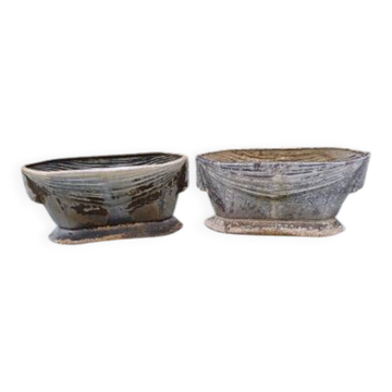 Paire de jardinières en fonte 1900 de Charleville-Mézières