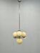 Art Deco Chrome and Opaline Glass Chandelier, 1930s