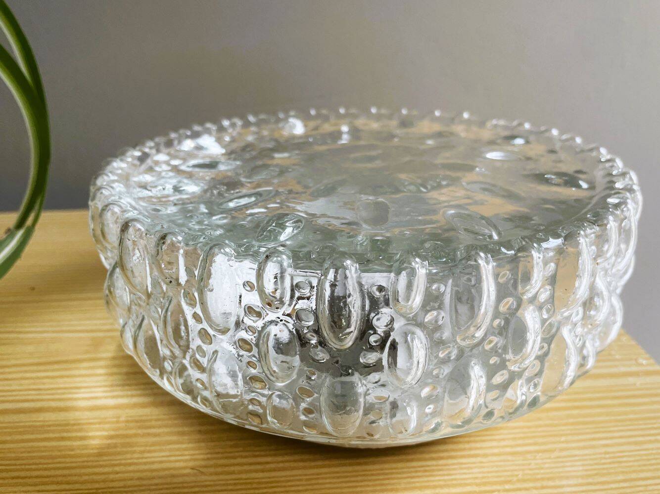 Portuguese bubble glass flush mount lamp